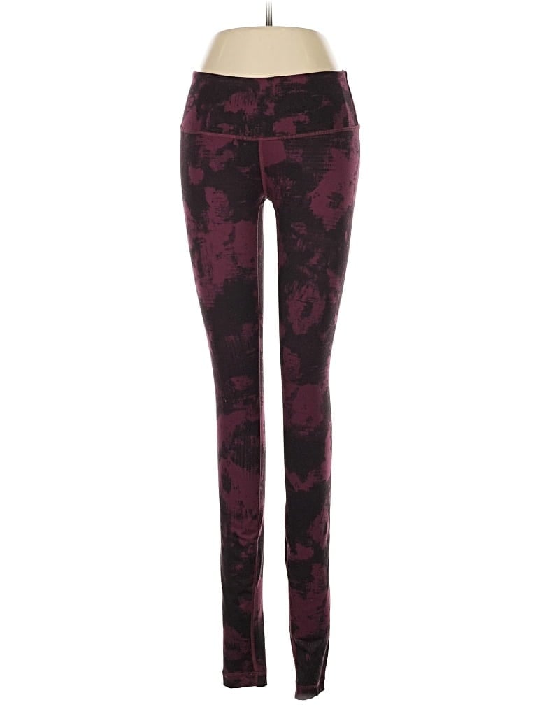 Pre-owned Lululemon Athletica Casual Pants In Burgundy