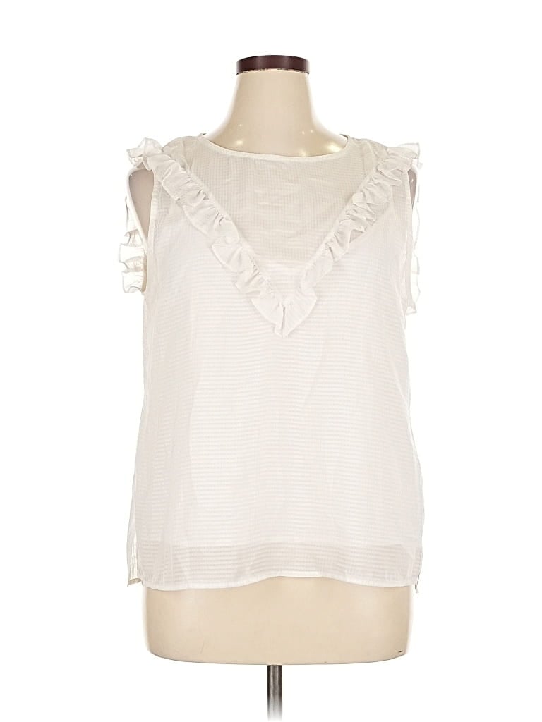 1.STATE Pre-owned Sleeveless Blouse In White
