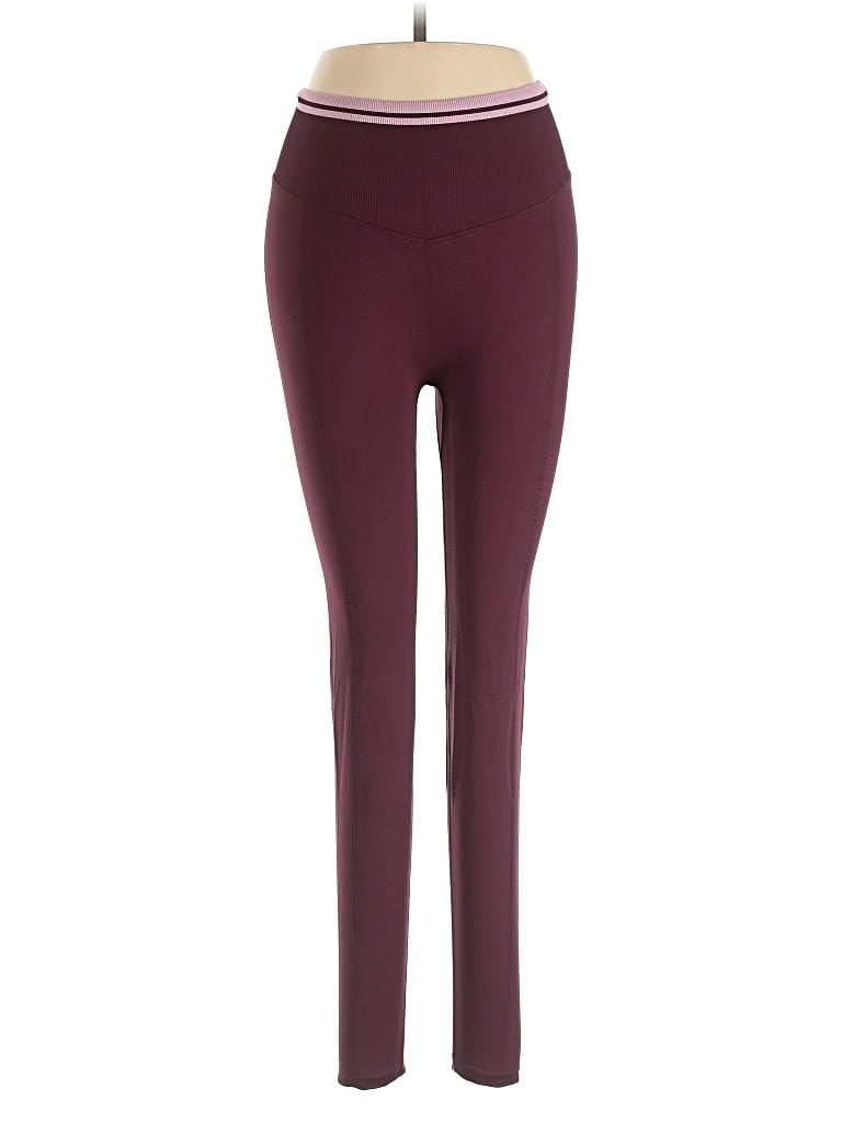 Pre-owned Victoria's Secret Pink Jeggings In Burgundy