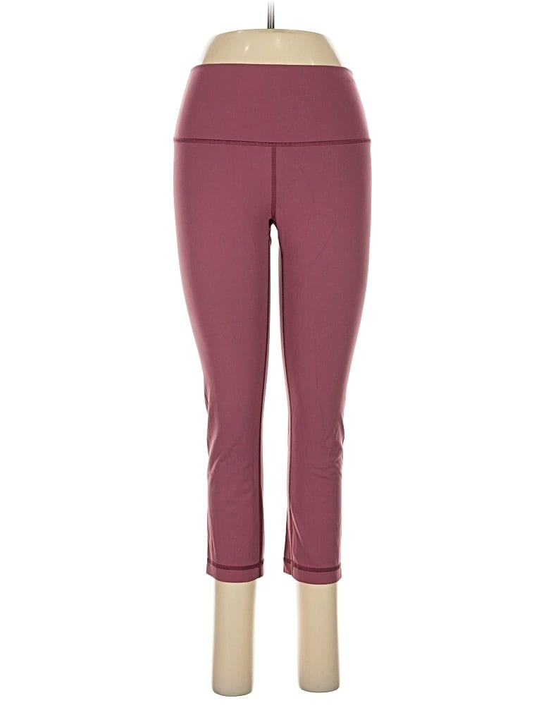 Pre-owned Lululemon Athletica Active Pants In Burgundy