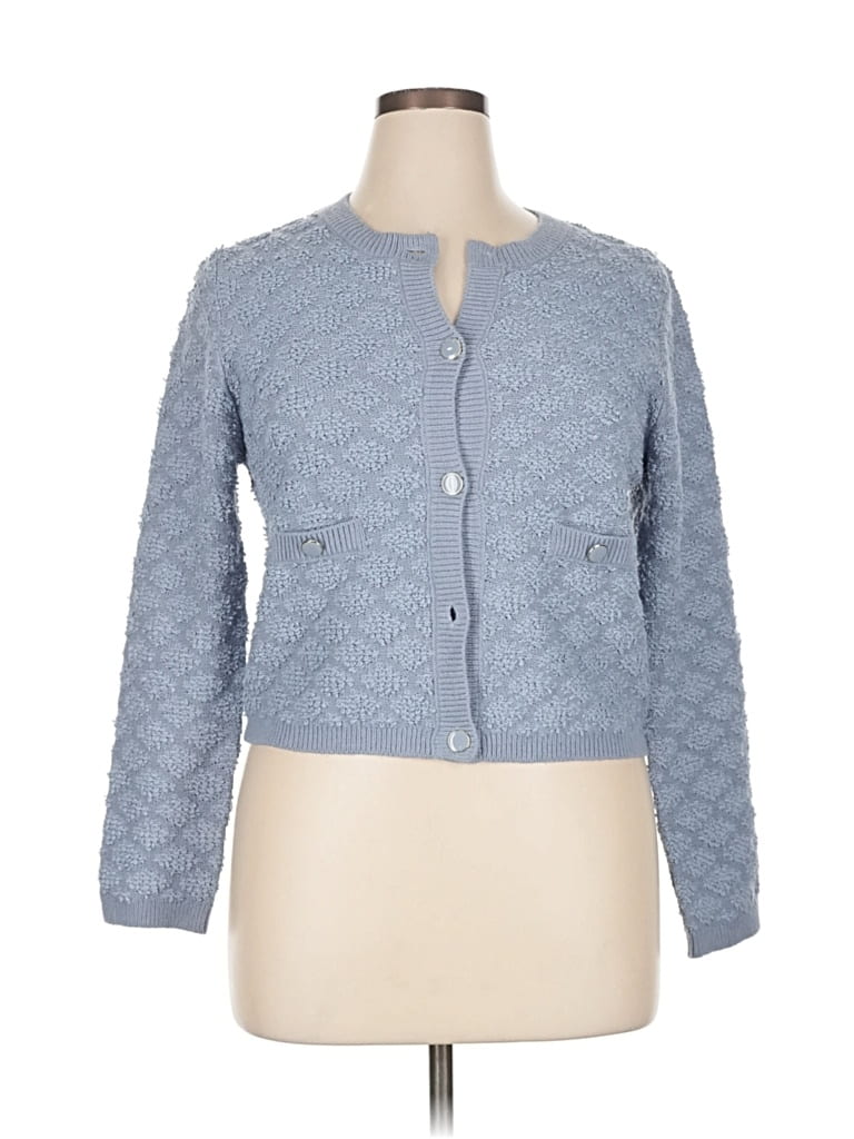 Pre-owned Mng Cardigan Sweater In Blue