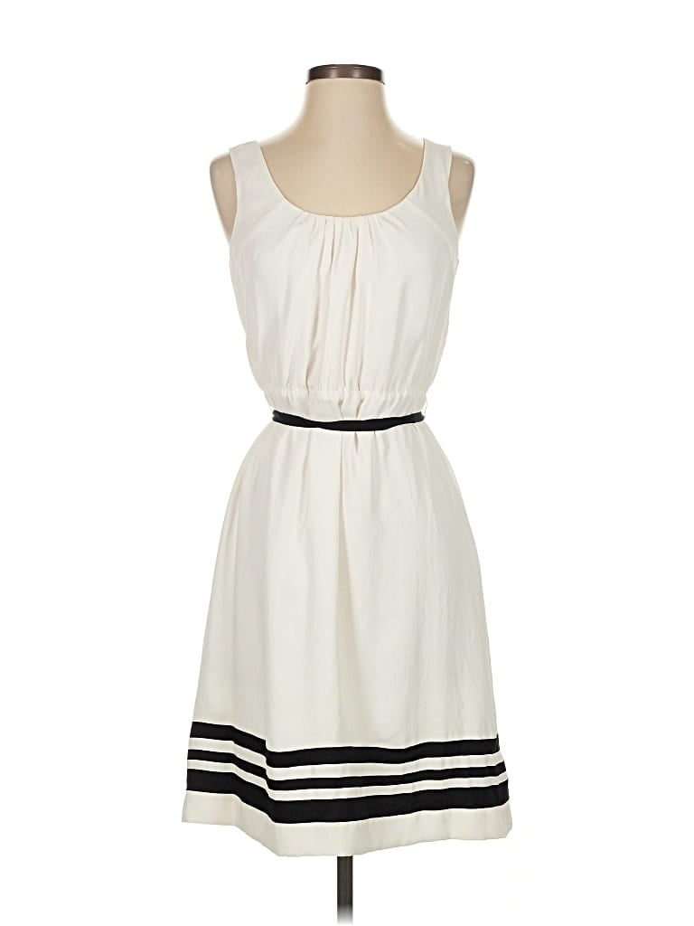 Pre-owned Ann Taylor Loft Casual Dress In White