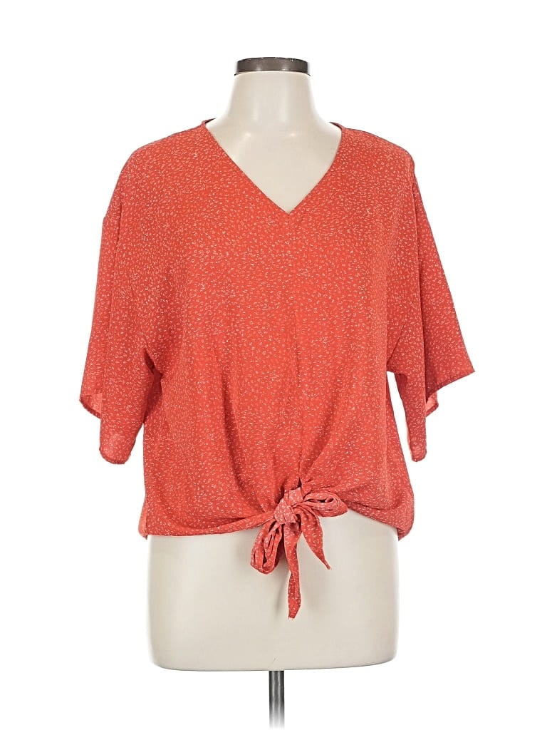 VIISHOW Pre-owned Short Sleeve Blouse In Orange