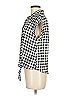 Very J 100% Rayon Checkered-gingham Black Short Sleeve Blouse Size M - photo 5