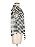 Very J 100% Rayon Checkered-gingham Black Short Sleeve Blouse Size M - photo 4