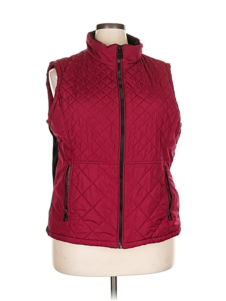 Pre-owned Andrew Marc Vest In Red