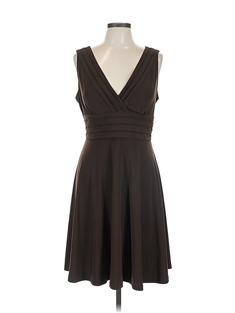 Pre-owned Karin Stevens Cocktail Dress In Brown