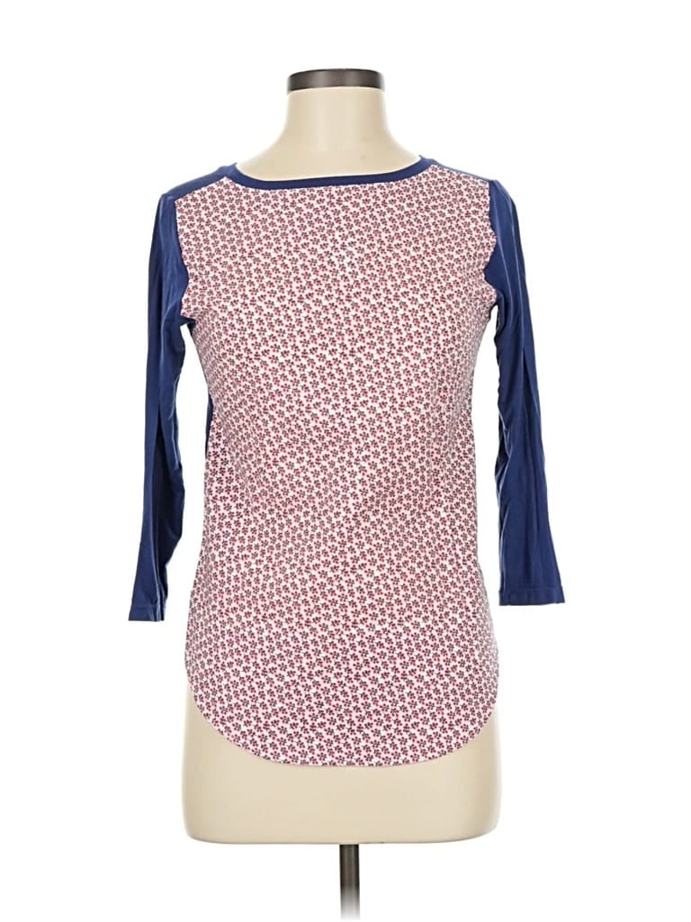 Pre-owned Bella Bliss 3/4 Sleeve Top Blue Square Neckline Tops