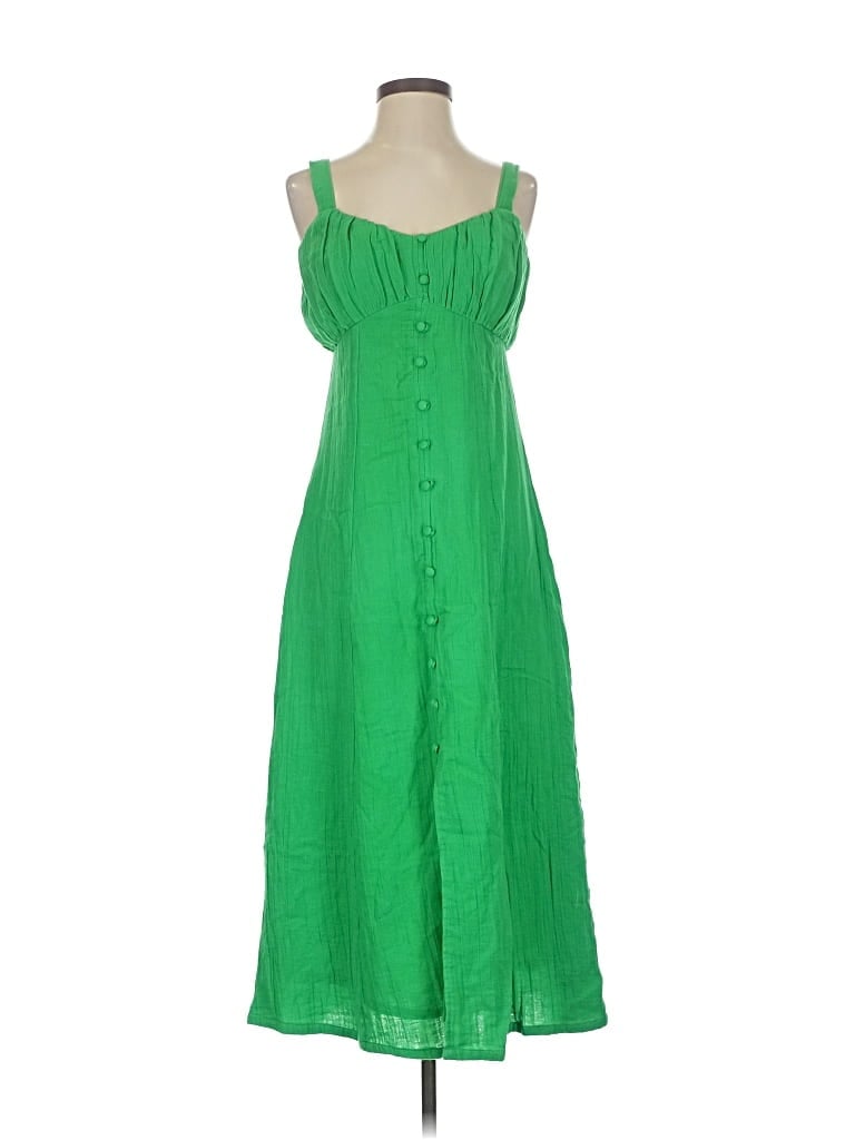 Pre-owned Sim & Sam Casual Dress In Green