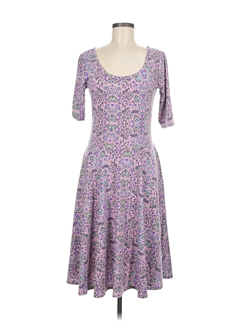 Pre-owned Lularoe Casual Dress In Purple