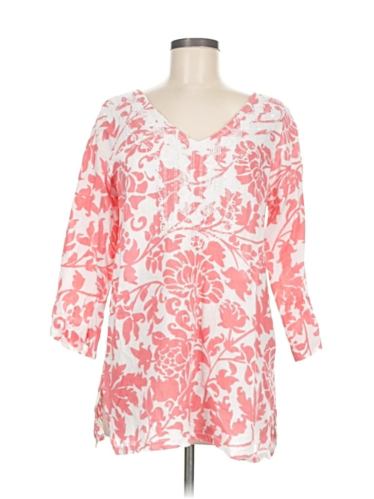 Pre-owned Carla Conti 3/4 Sleeve T-shirt In Pink