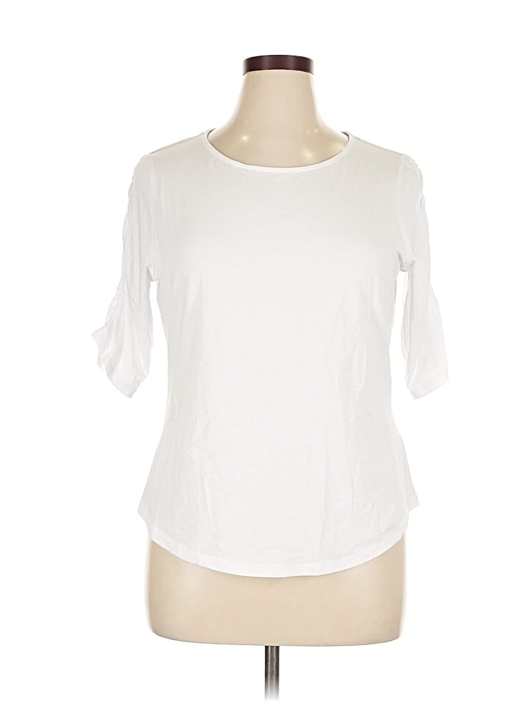 Pre-owned Cynthia Rowley Tjx 3/4 Sleeve T-shirt In White