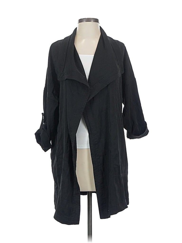 Pre-owned Max Studio Trenchcoat In Black
