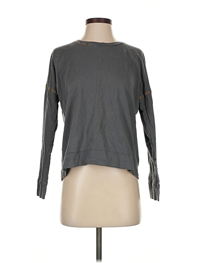 Pre-owned Lisa Todd Long Sleeve T-shirt In Gray
