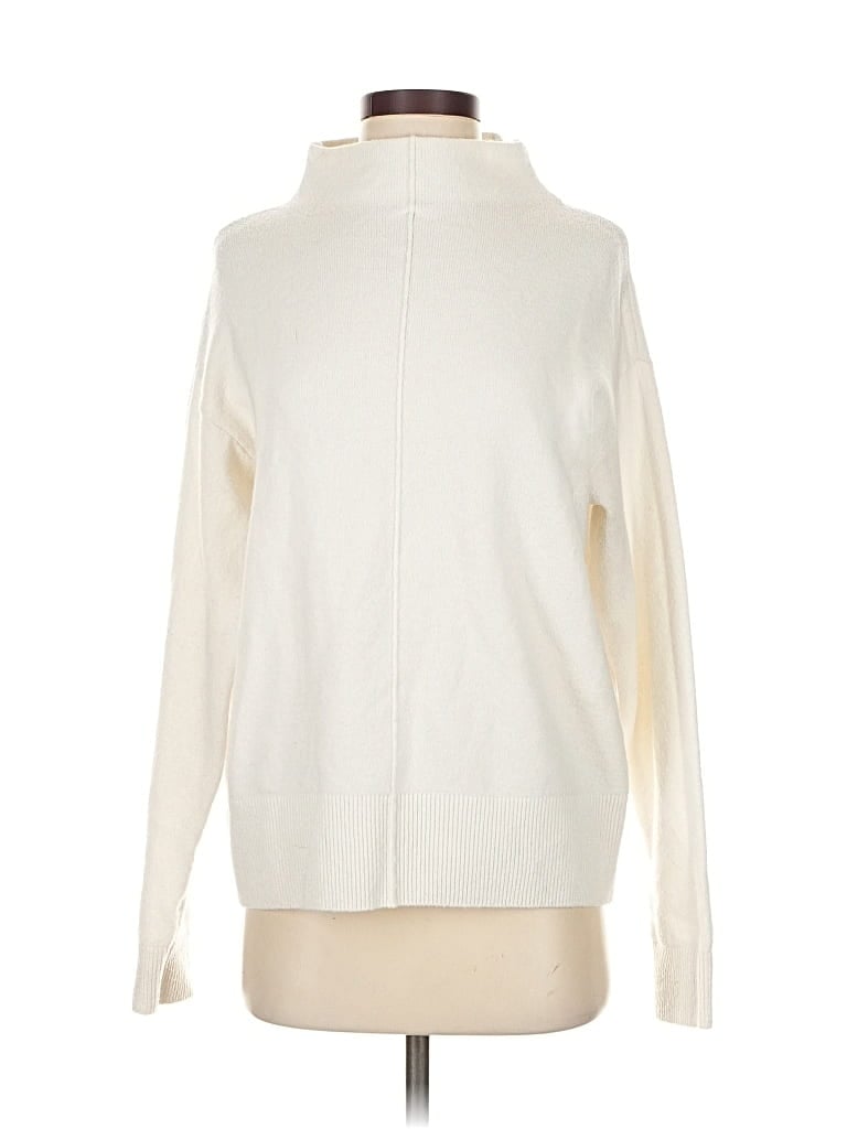 NORDSTROM Pre-owned Turtleneck Sweater In White