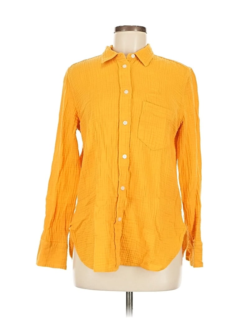 Pre-owned Classic Long Sleeve Button Down Shirt In Yellow