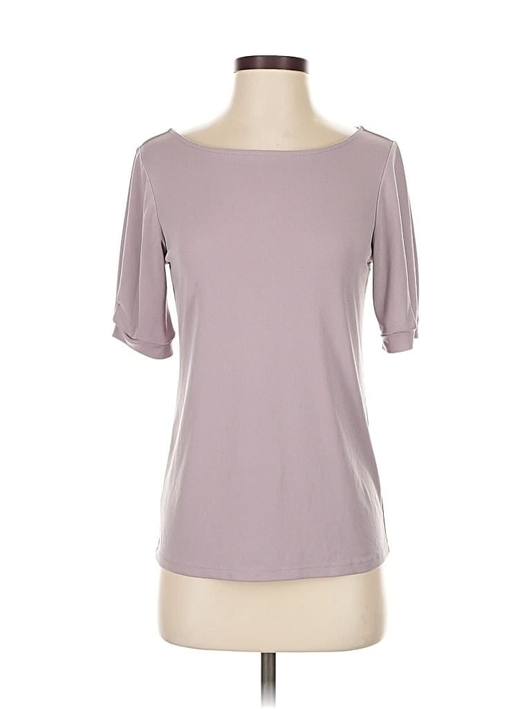 Pre-owned Ann Taylor Factory Short Sleeve Top Purple Boatneck Tops