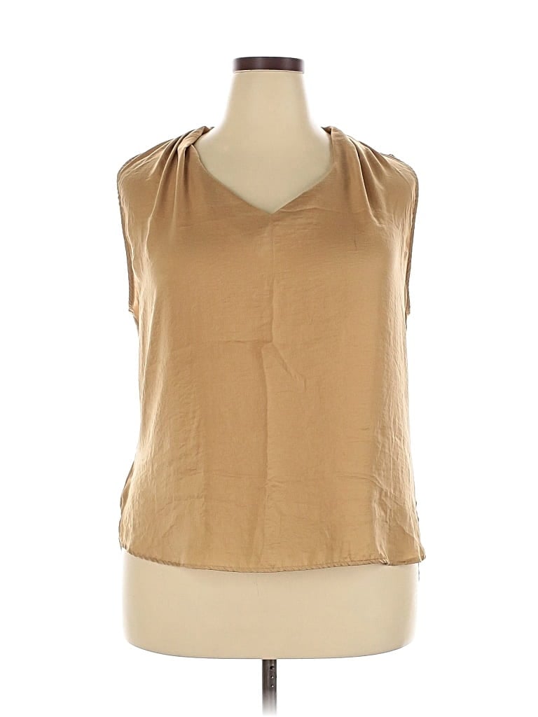 FLORAL & IVY Pre-owned Sleeveless Blouse In Brown