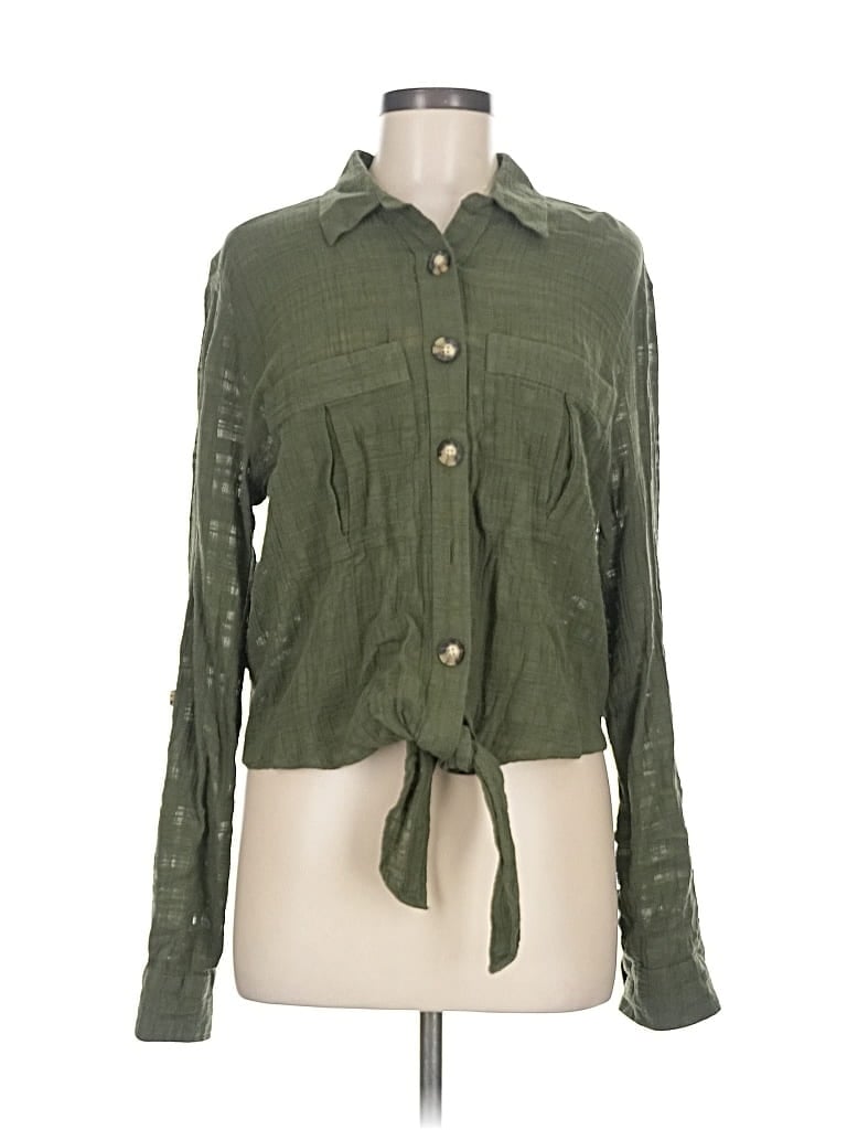 Express Long Sleeve Blouse In Green