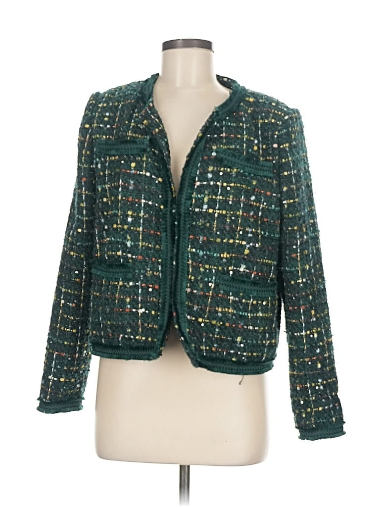 Pre-owned Tahari Blazer Jacket In Green