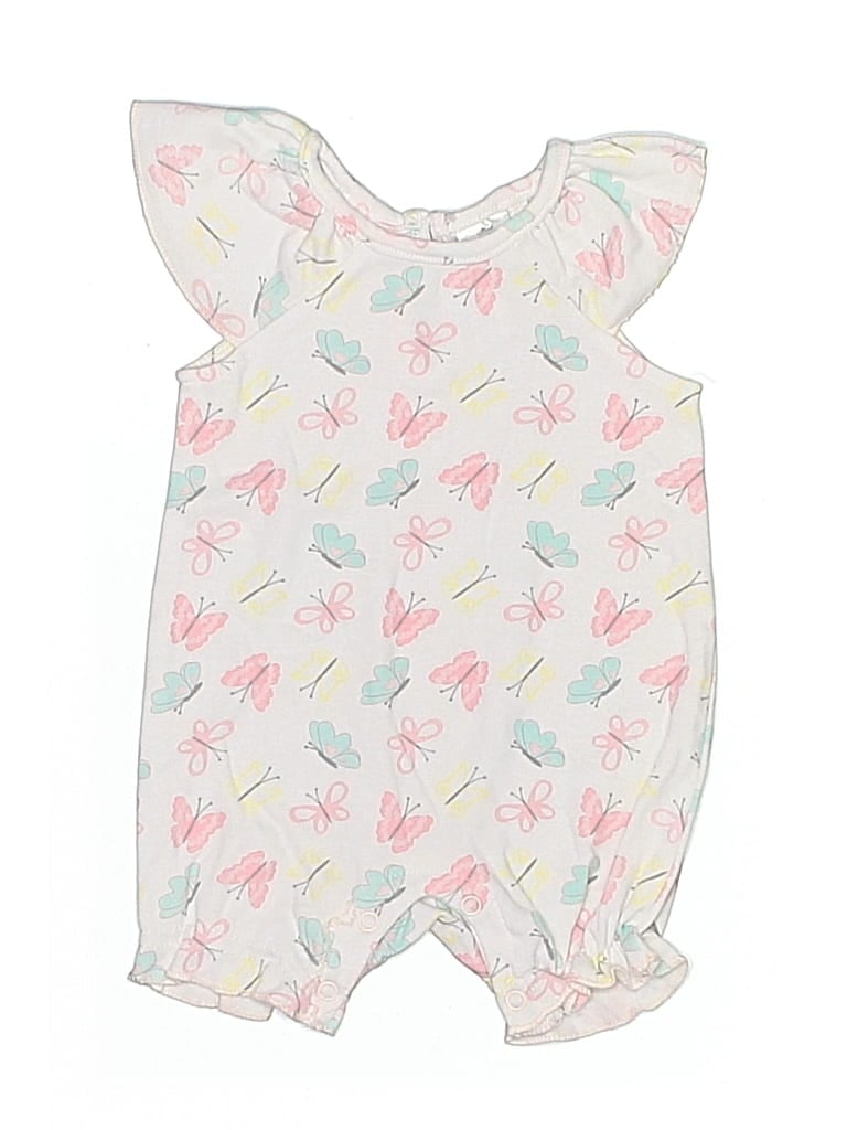 Pre-owned Little Beginnings Babies' Short Sleeve Onesie In White