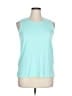 Max Studio Teal Sleeveless T-Shirt Size XL - photo 1