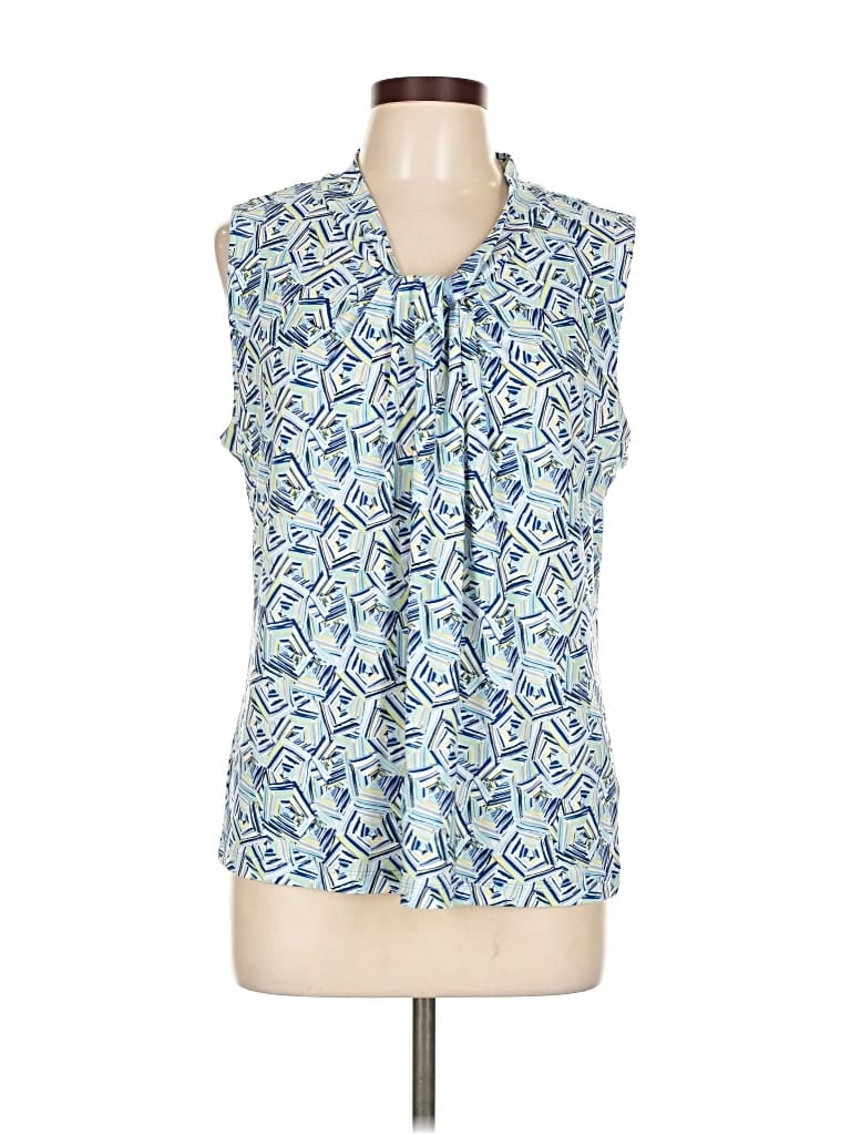 Pre-owned Talbots Outlet Sleeveless Blouse In Blue