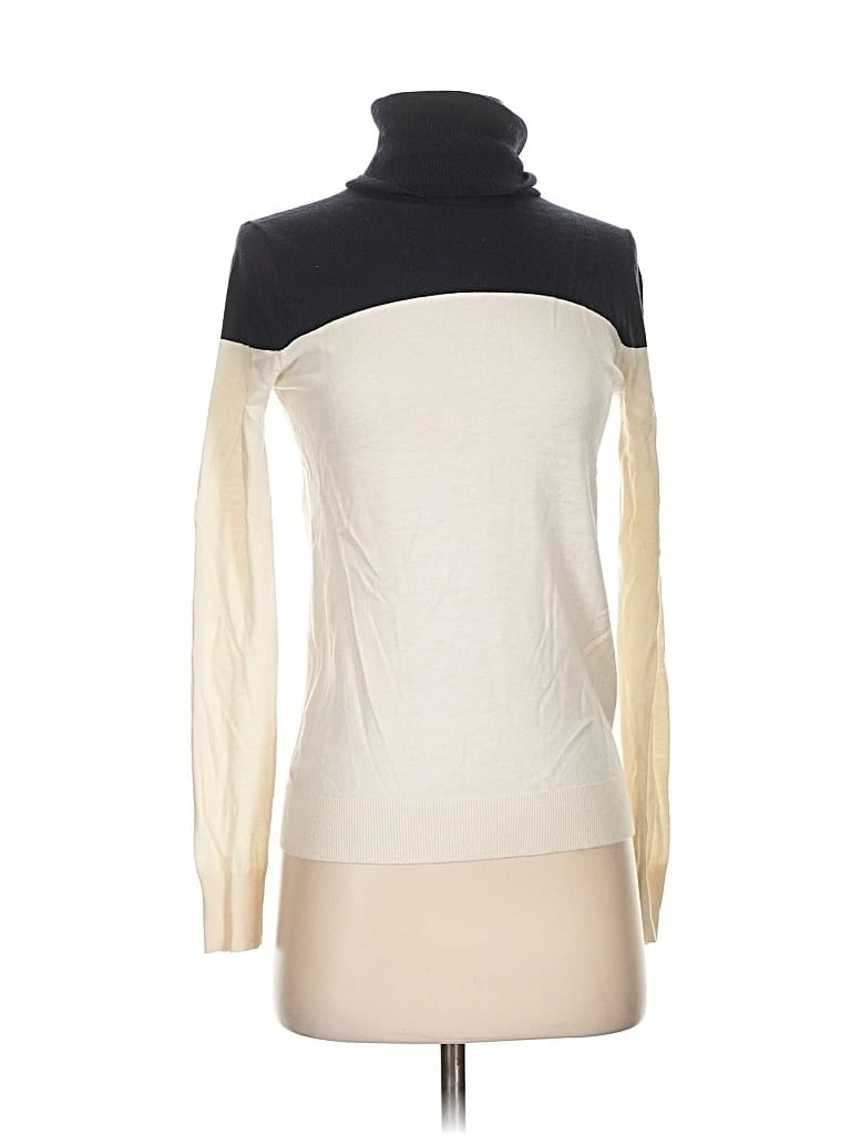 Pre-owned Ann Taylor Turtleneck Sweater In White