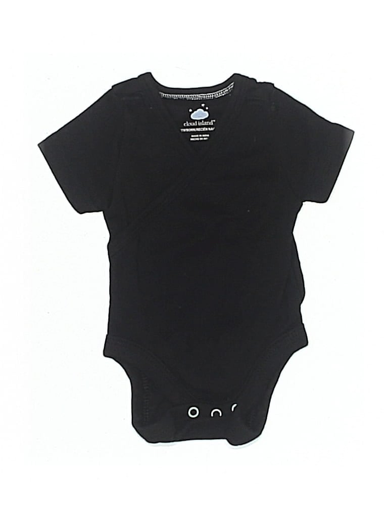 Pre-owned Cloud Island Babies' Short Sleeve Onesie In Black