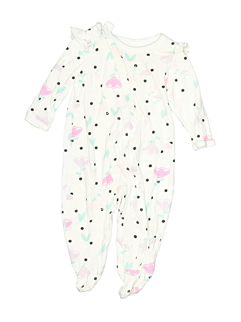 Pre-owned Okie Dokie Babies' Long Sleeve Outfit In White