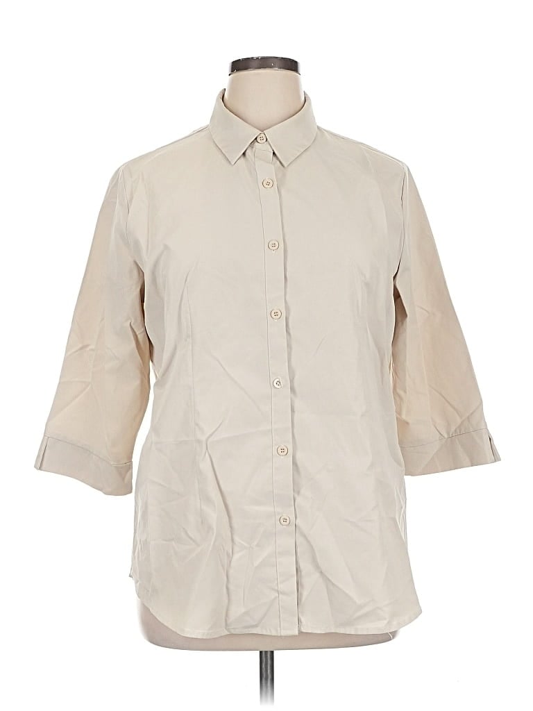 Pre-owned Hotouch 3/4 Sleeve Blouse In White