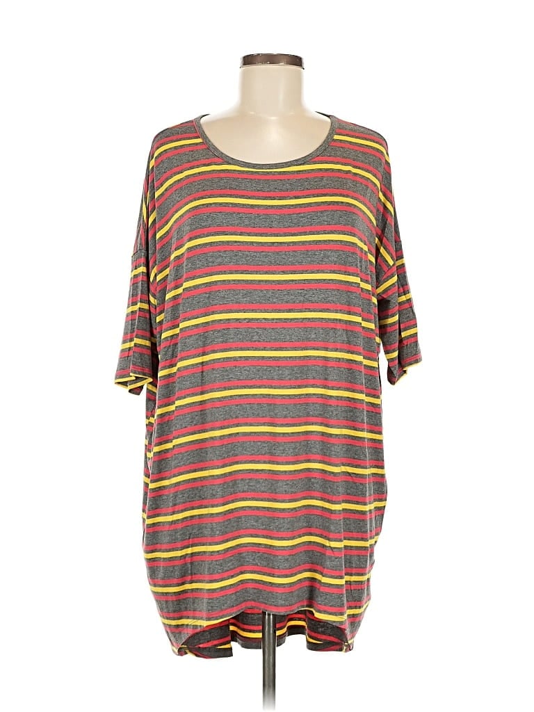 Pre-owned Lularoe 3/4 Sleeve T-shirt In Brown