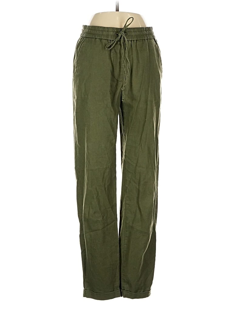 Pre-owned J.crew Factory Store Linen Pants In Green