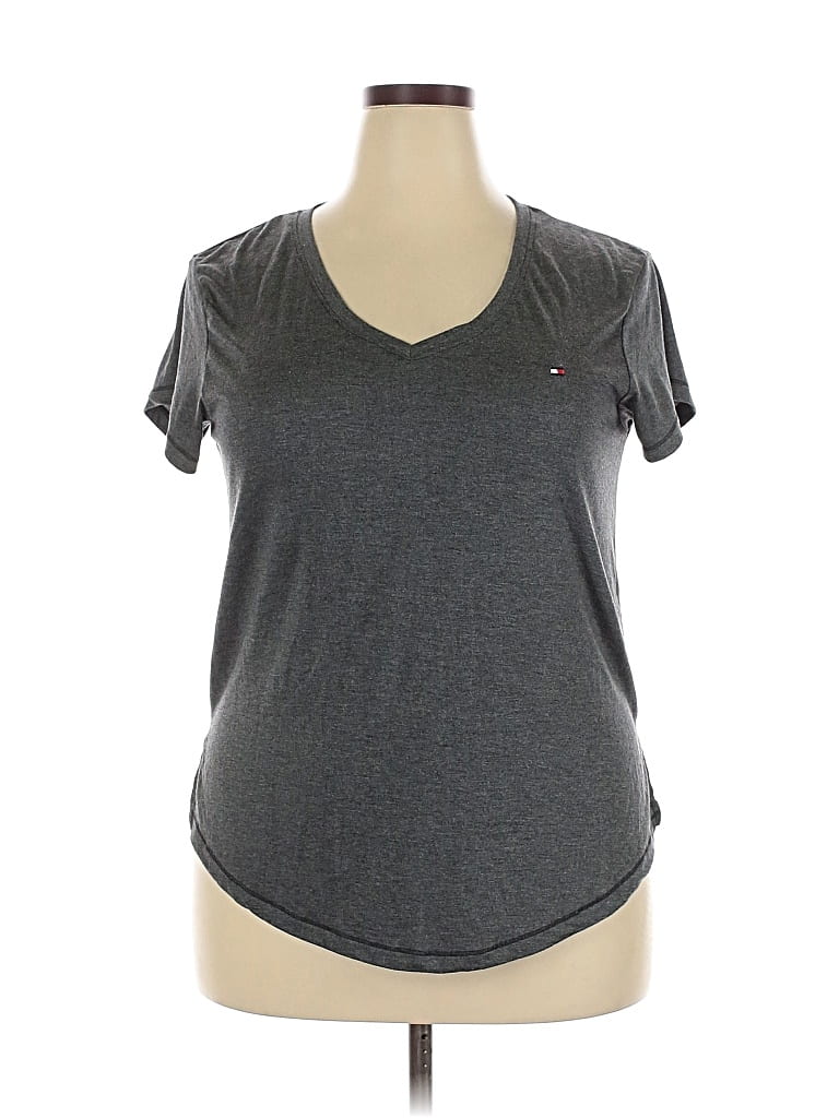 Pre-owned Tommy Hilfiger Short Sleeve T-shirt In Gray