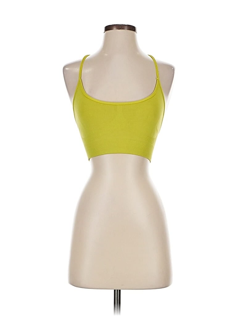 Pre-owned Unbranded Tank Top Green Halter Neckline Tops
