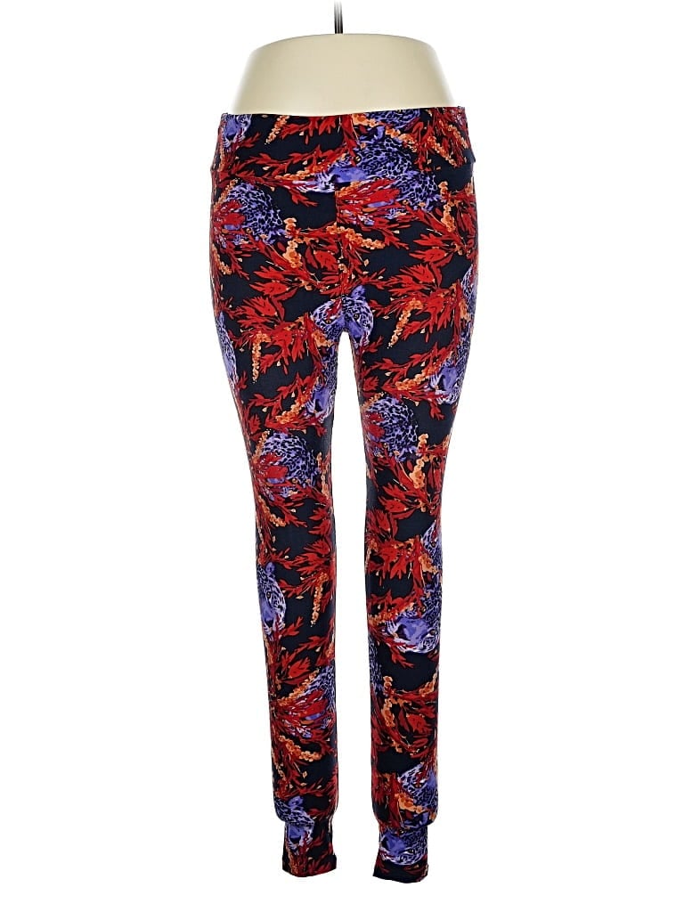 Pre-owned Lularoe Active Pants In Red