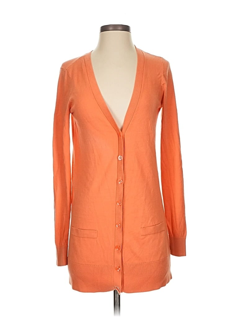 Pre-owned Halogen Cardigan Sweater In Orange