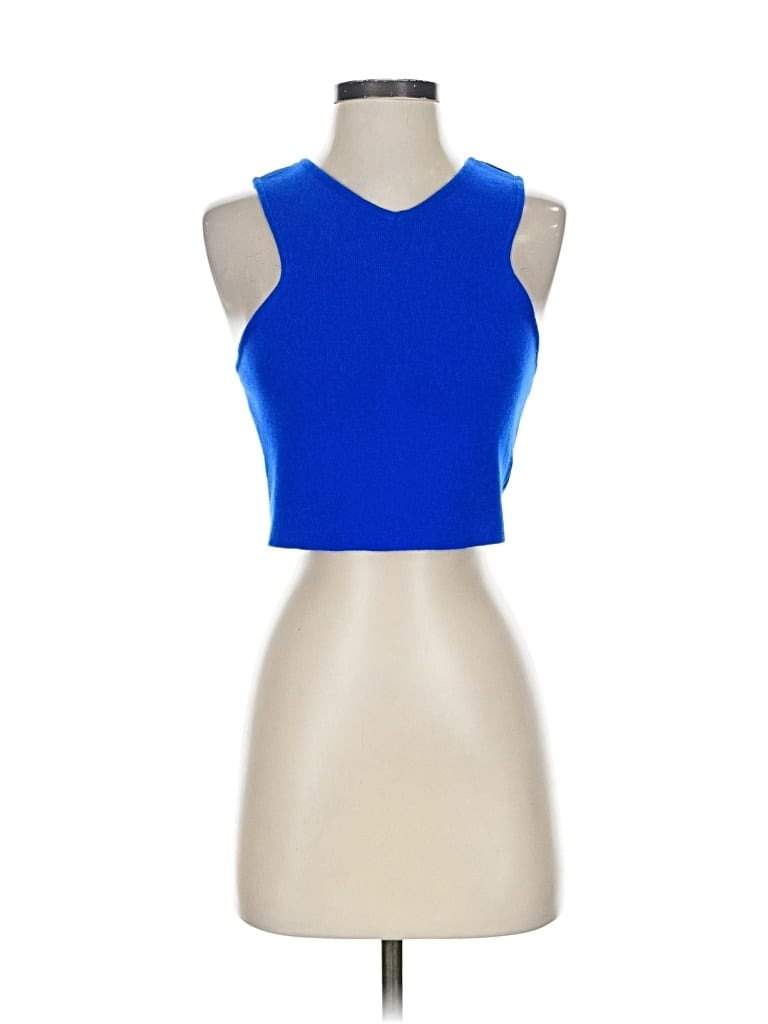 JOA Pre-owned Tank Top Blue Strapless Neckline Tops
