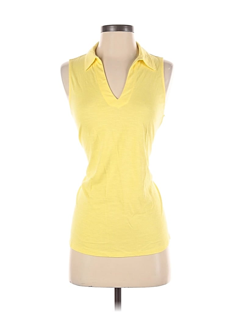 Jjill Sleeveless Polo Shirt In Yellow