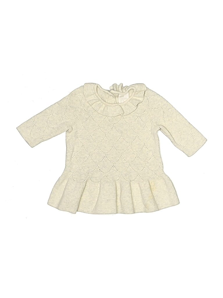 Pre-owned H&m Babies' Pullover Sweater In White