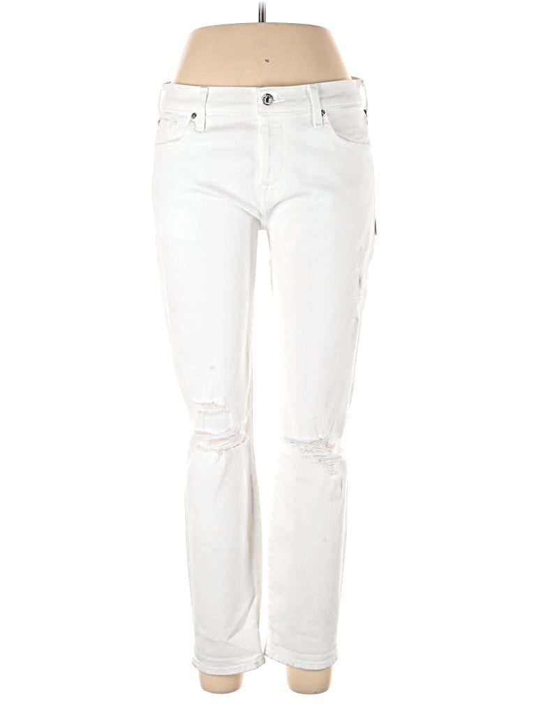 Pre-owned 7 For All Mankind Jeans In White