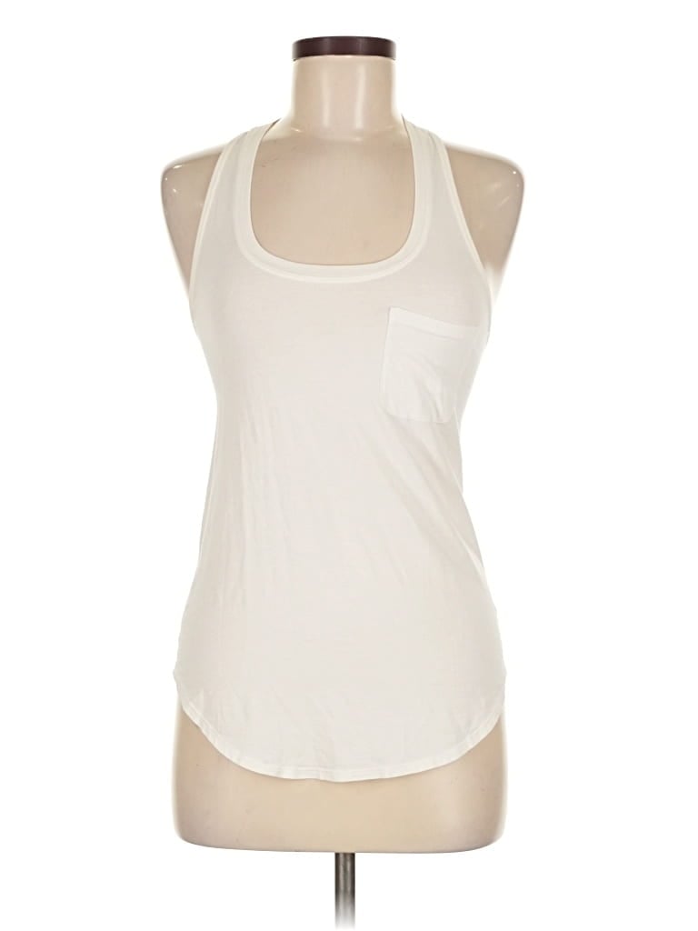Pre-owned Lululemon Athletica Tank Top White Halter Neckline Tops