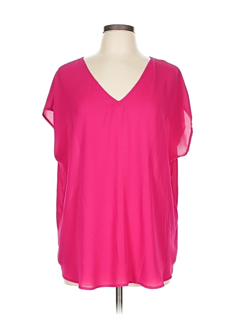 Pre-owned Torrid Short Sleeve Blouse In Pink