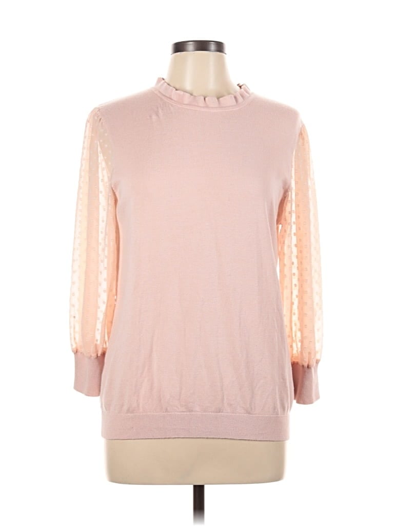 Pre-owned Adrianna Papell Pullover Sweater In Pink