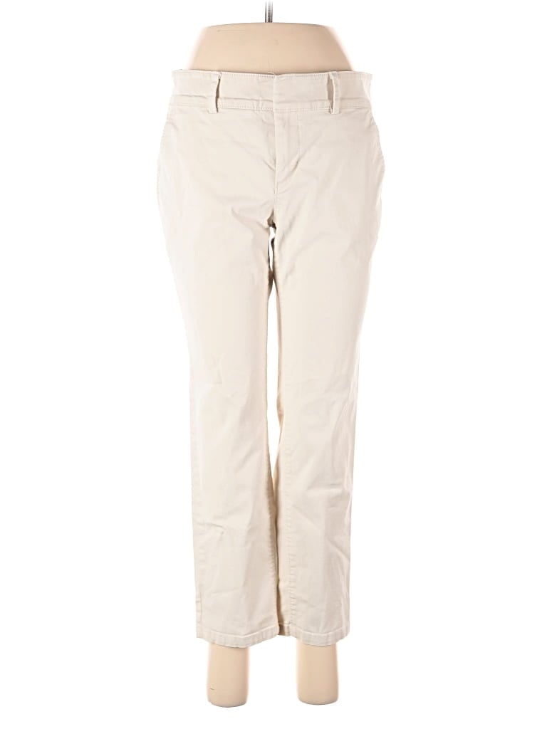 Pre-owned Ann Taylor Loft Khaki Pant In White