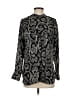 Larry Levine 100% Polyester Paisley Black Long Sleeve Blouse Size S - photo 1
