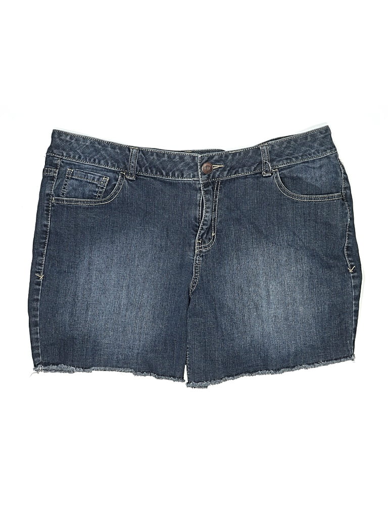 Pre-owned Lane Bryant Denim Shorts In Blue