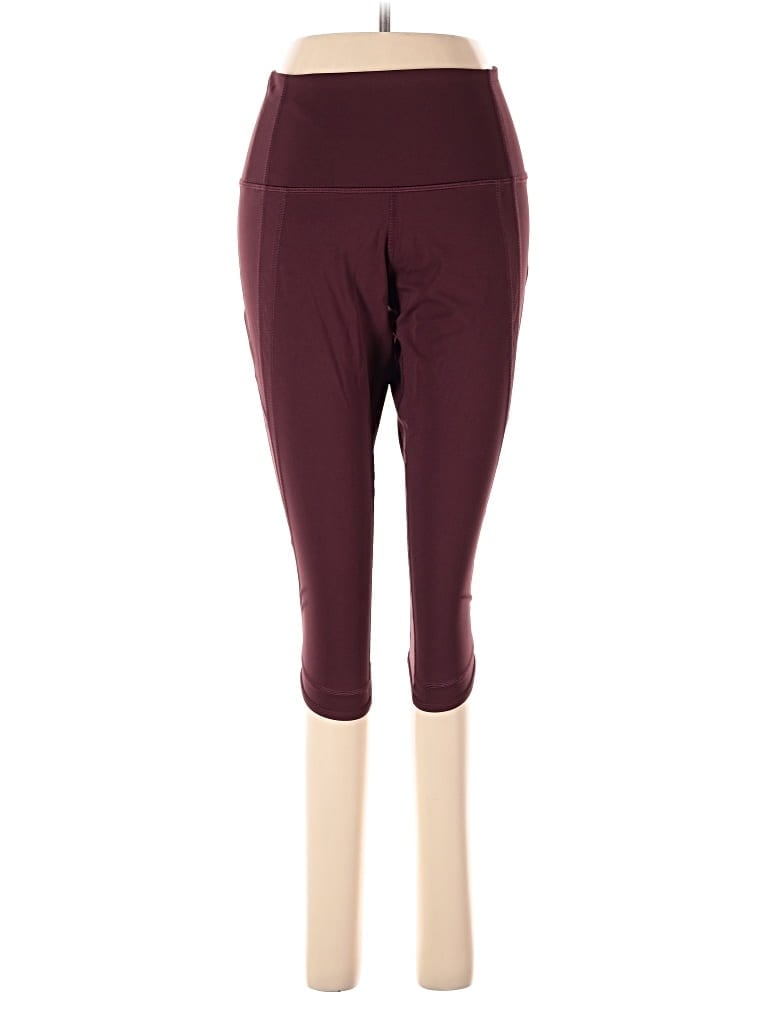 Pre-owned Lululemon Athletica Active Pants In Burgundy