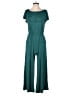 Amour Vert Solid Teal Jumpsuit Size S - photo 1