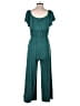 Amour Vert Solid Teal Jumpsuit Size S - photo 2